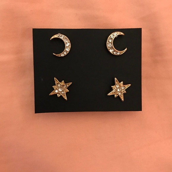 Jewelry - Moon and Star Earrings Combo